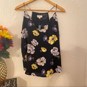 LOFT SCALLOP V-NECK FLORAL CAMI SIZE LP